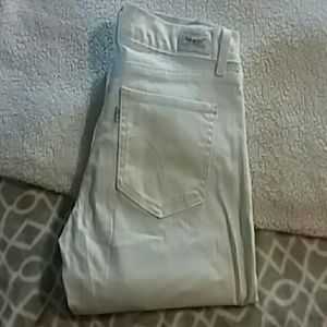 Levi's 524 White straight leg jeans